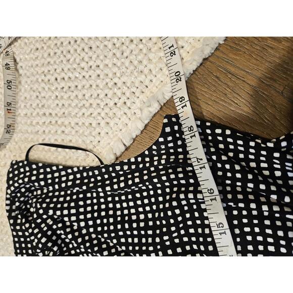 Nwt Michael Kors Black and White Printed Dress with Leather Belt - Picture 6 of 8